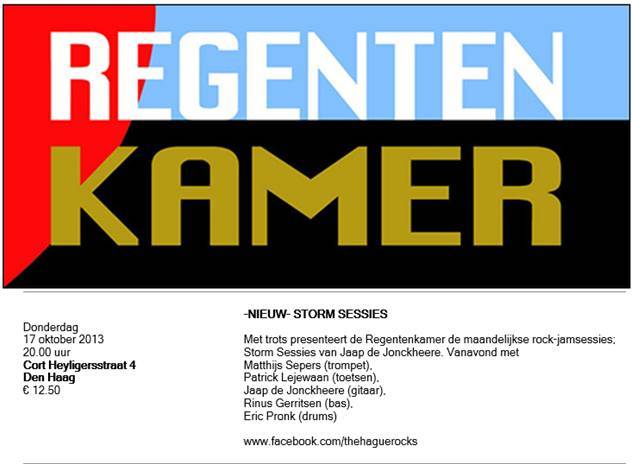 Rinus Gerritsen performing at Storm session October 17, 2013